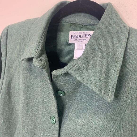 SALE💚Pendleton wool jacket green size 6 petite - Picture 6 of 11